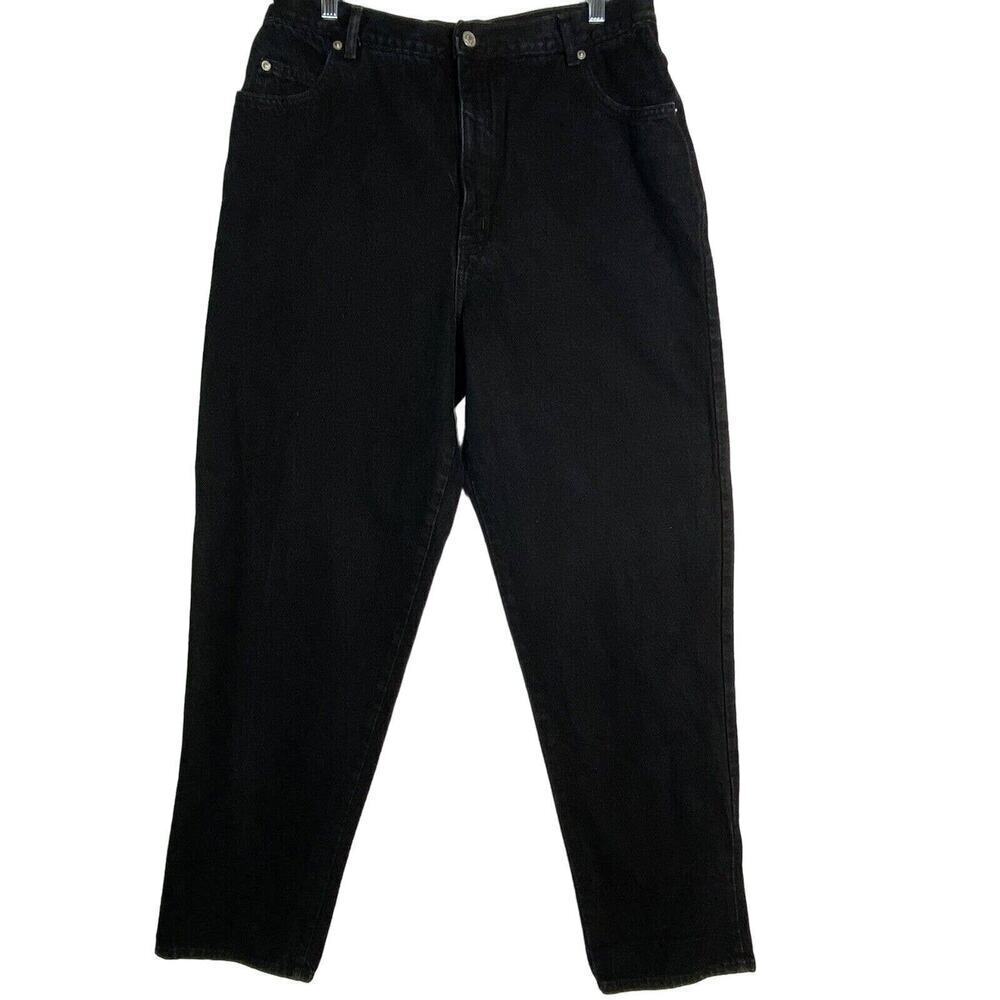 Vintage Forenza Black High Rise Jeans Women Size 32 Straight Leg